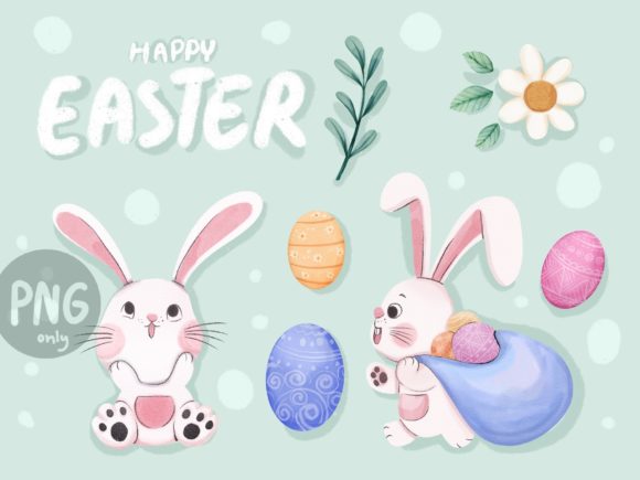Easter Clip Art Watercolor: Fresh Illustrations
