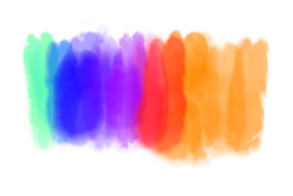 Sunset Watercolor Brush Stroke Set