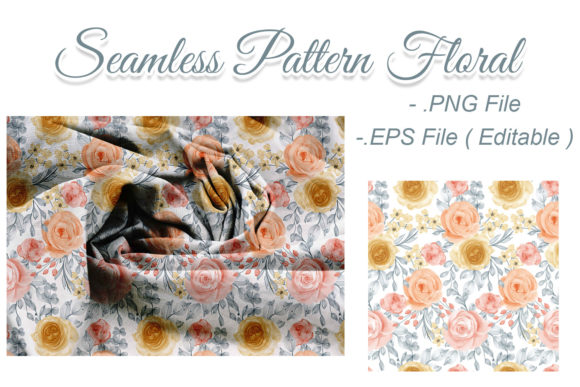 Watercolor Flower Leaves Pattern Illustrations
