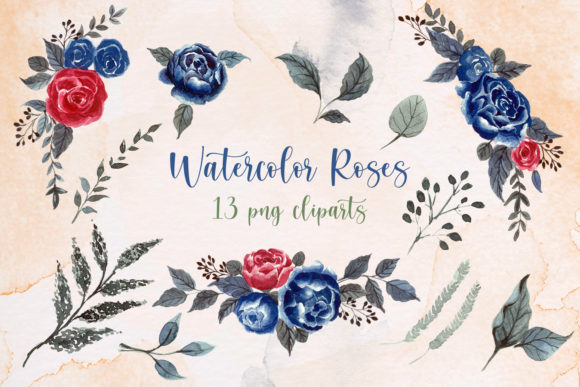 Watercolor Roses Clip Art: Premium Illustrations for Sellers
