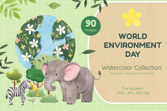 World Environment Day Watercolor Illustrations